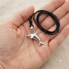 Handmade Cute Dolphin 92.5 Sterling Silver Necklace Pendant Jewelry