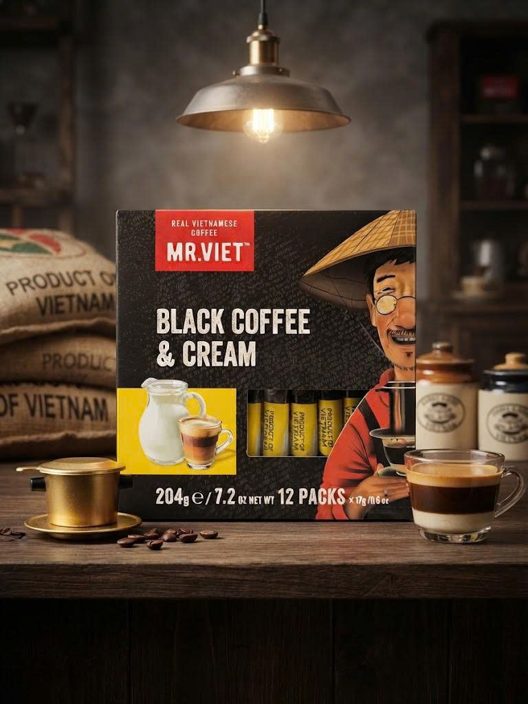 Mr. Viet Vietnamese Instant Coffee  4in1 / 3in1 / 2in1 Cappuccino / Black Americano/ Ginsheng Coffee
