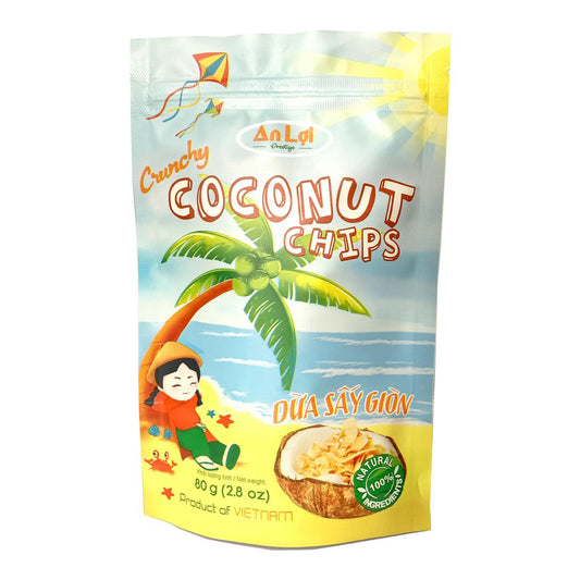 An Loi Vietnamese Crunchy Coconut Chips 80g - Vietnam Ben Tre 's Specialties