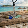92.5 Sterling Moving Elegant Sea Turtle Necklace Pendant Jewelry.