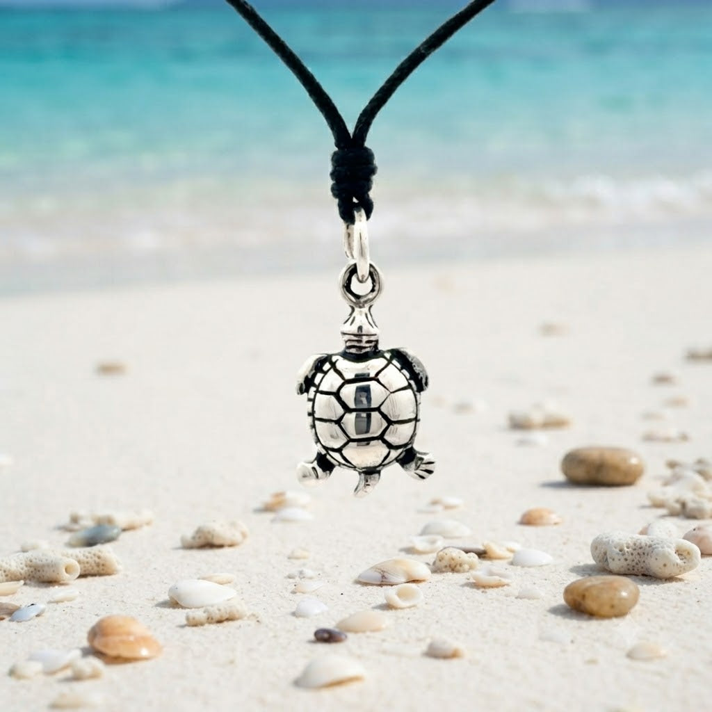 Turtle Tortoise Wildlife 92.5 Sterling Silver Gold Brass Necklace Pendant