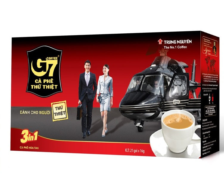 G7 3-In-1 Instant Vietnamese Coffee 100/50 or 21 Packets Imported from Vietnam
