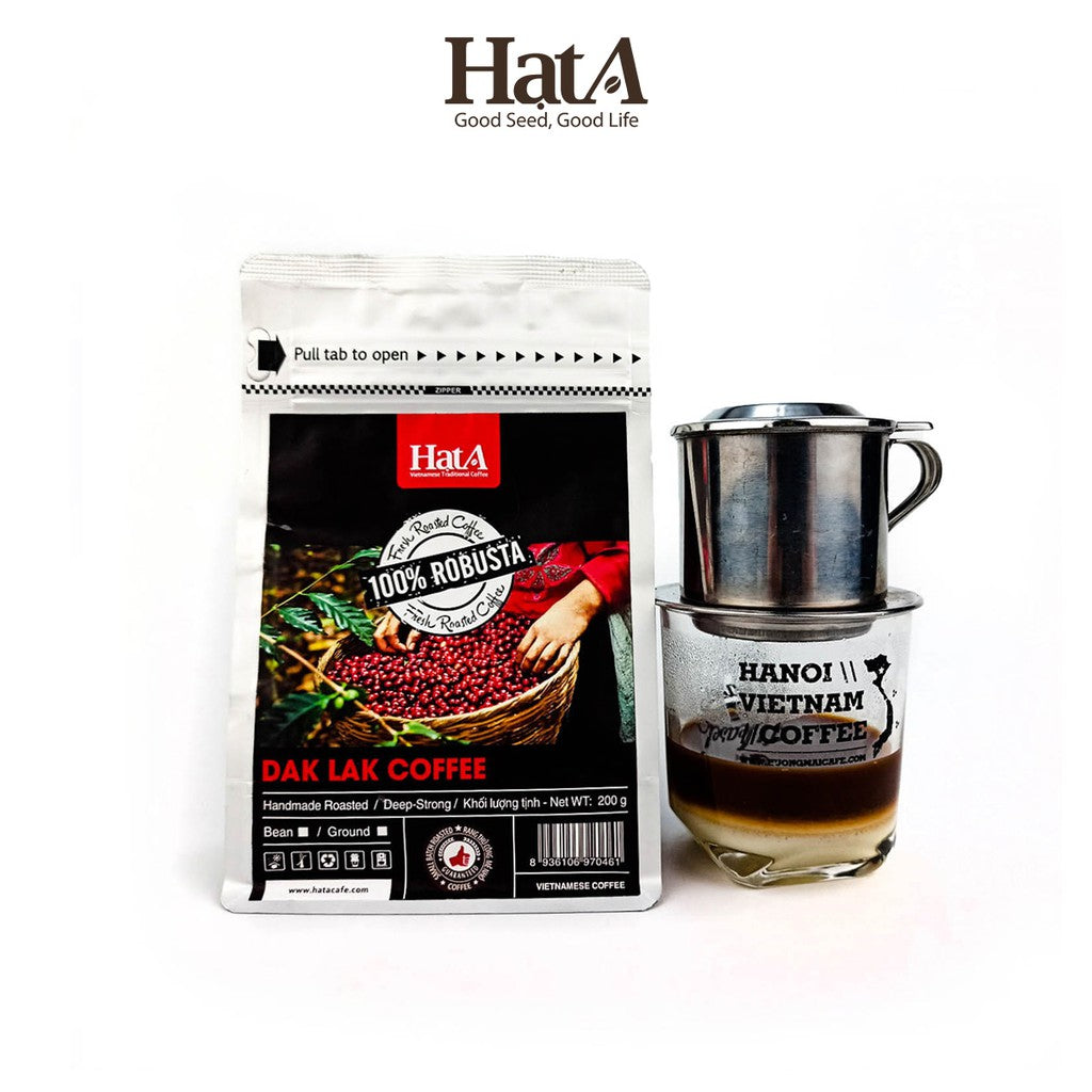 Hat A - Ground Coffee 3 Flavours 100% Arabica, 100% Robusta, Arabica & Robusta 200g