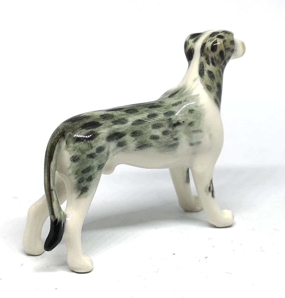 Lurcher Dog Figurine Hand Painted Porcelain Collectible Ceramic Animal Decor