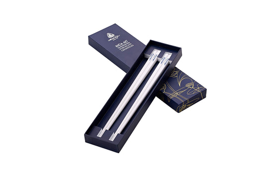 Minh Long Set 2 Pairs Premium Porcelain Ceramic Chopsticks With Gift Box