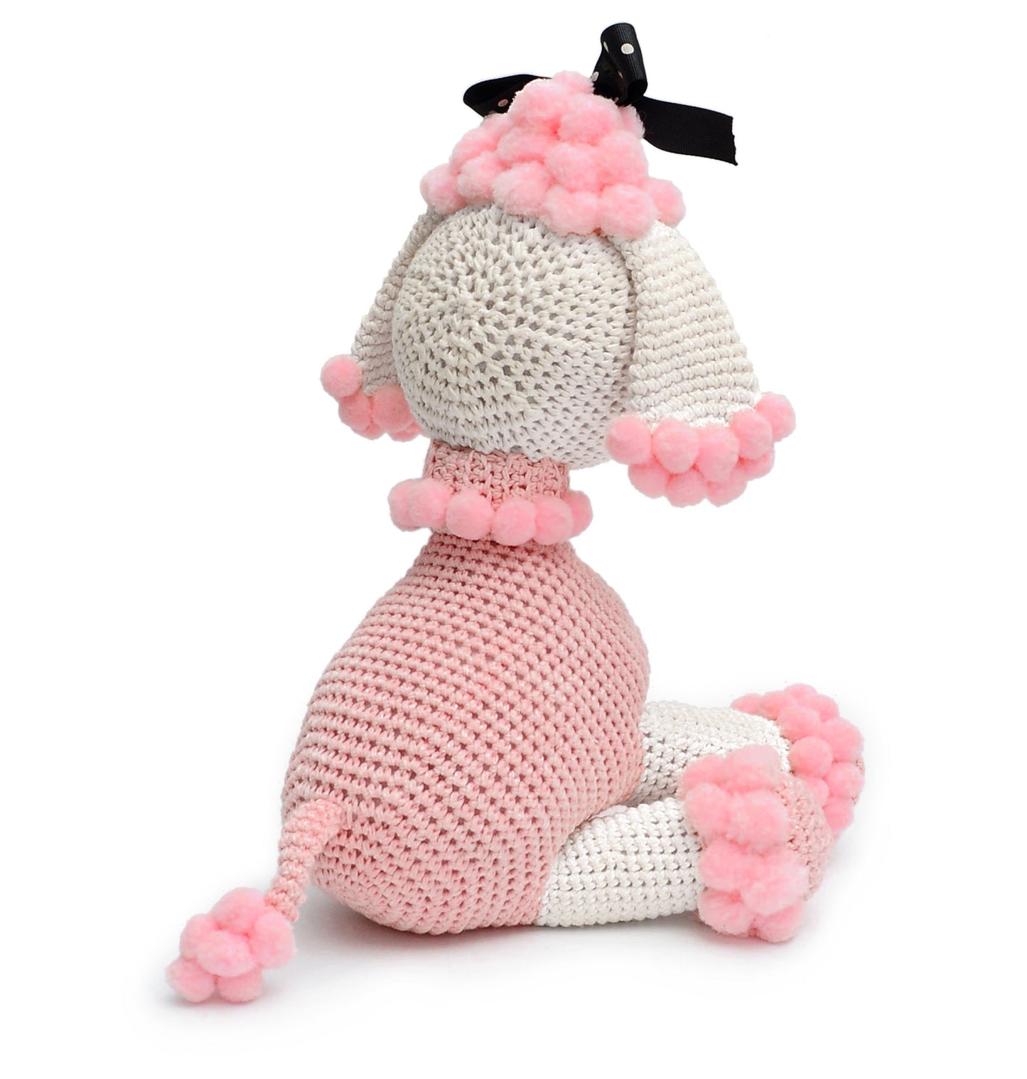 Cute-Pink Poodle Handmade Amigurumi Stuffed Toy Knit Crochet Doll VAC