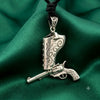 925 Sterling Silver Gun & Scabbard Holster Pendant
