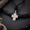 Elegant Multicolor Rhinestone Cross Charm 92.5 Sterling Silver  Necklace Pendant Jewelry