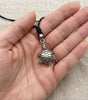 92.5 Sterling Moving Elegant Sea Turtle Necklace Pendant Jewelry.