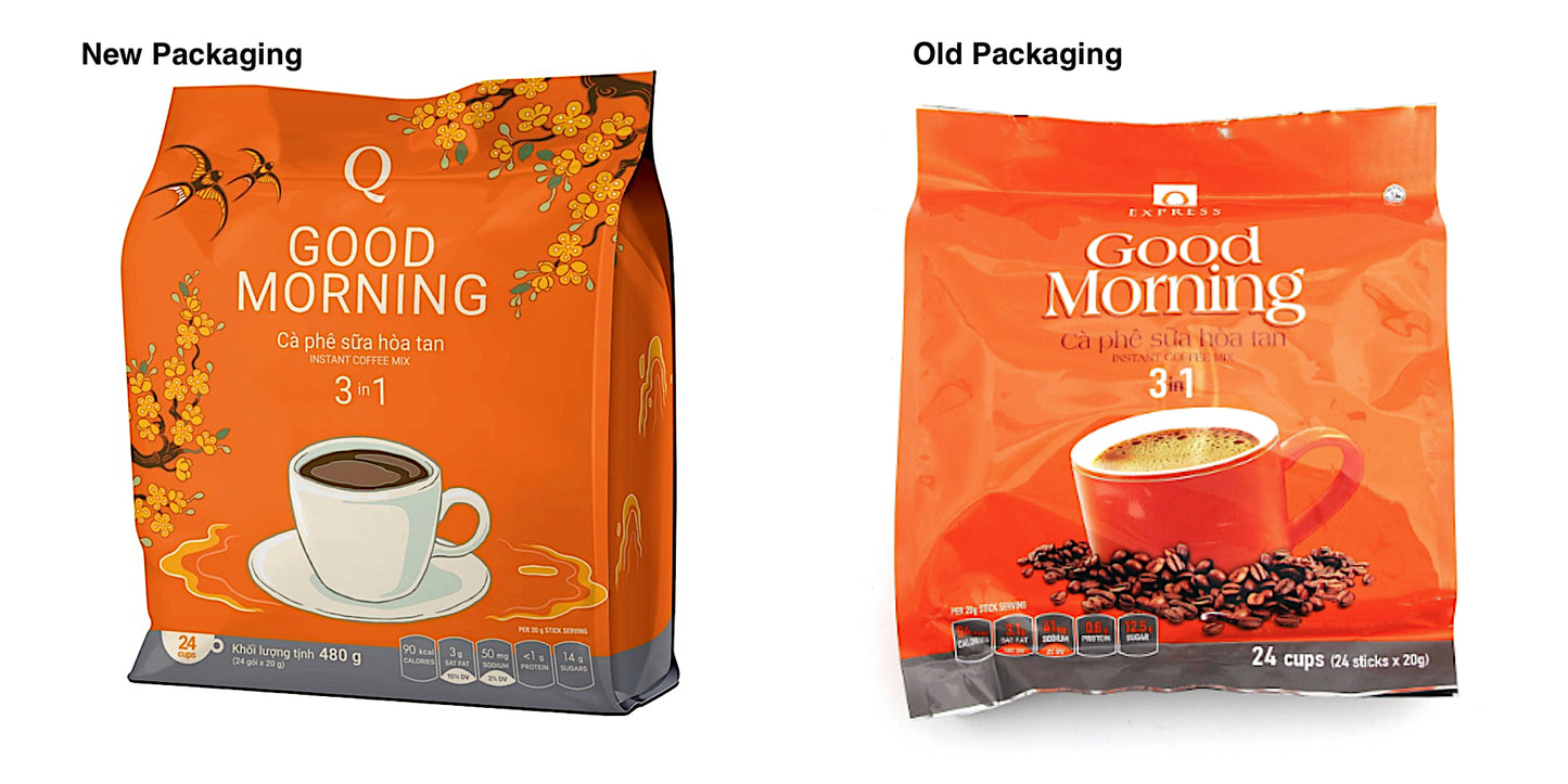 Tran Quang Cafe Good Morning Vietnamese Instant Coffee Mix 3 in 1