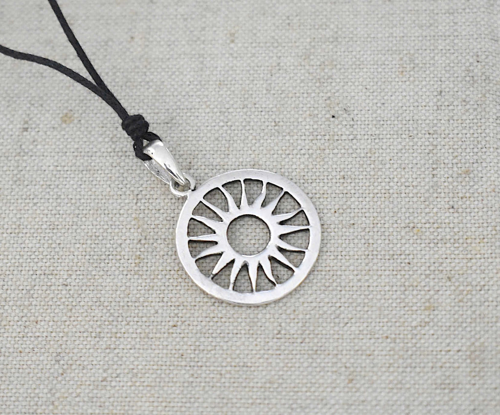 New Buddha Wheel 92.5 Sterling-silver Pewter Brass Charm  Necklace Pendant Jewelry