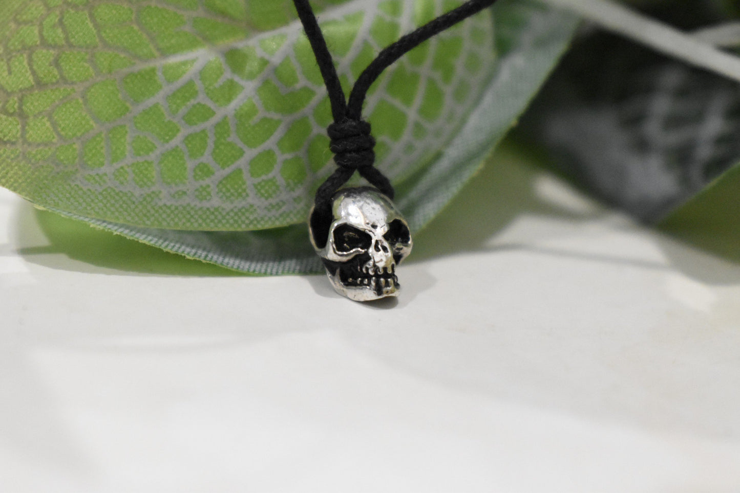 Little Baby Skull Silver Pewter Gold Brass Charm Necklace Pendant Jewelry