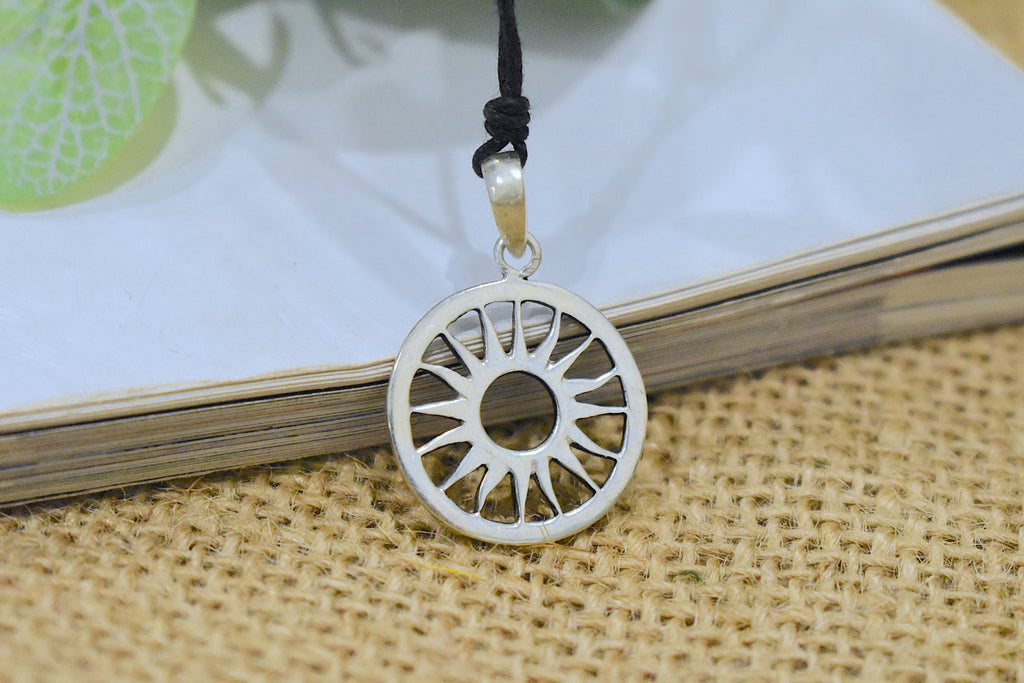 New Buddha Wheel 92.5 Sterling-silver Pewter Brass Charm  Necklace Pendant Jewelry