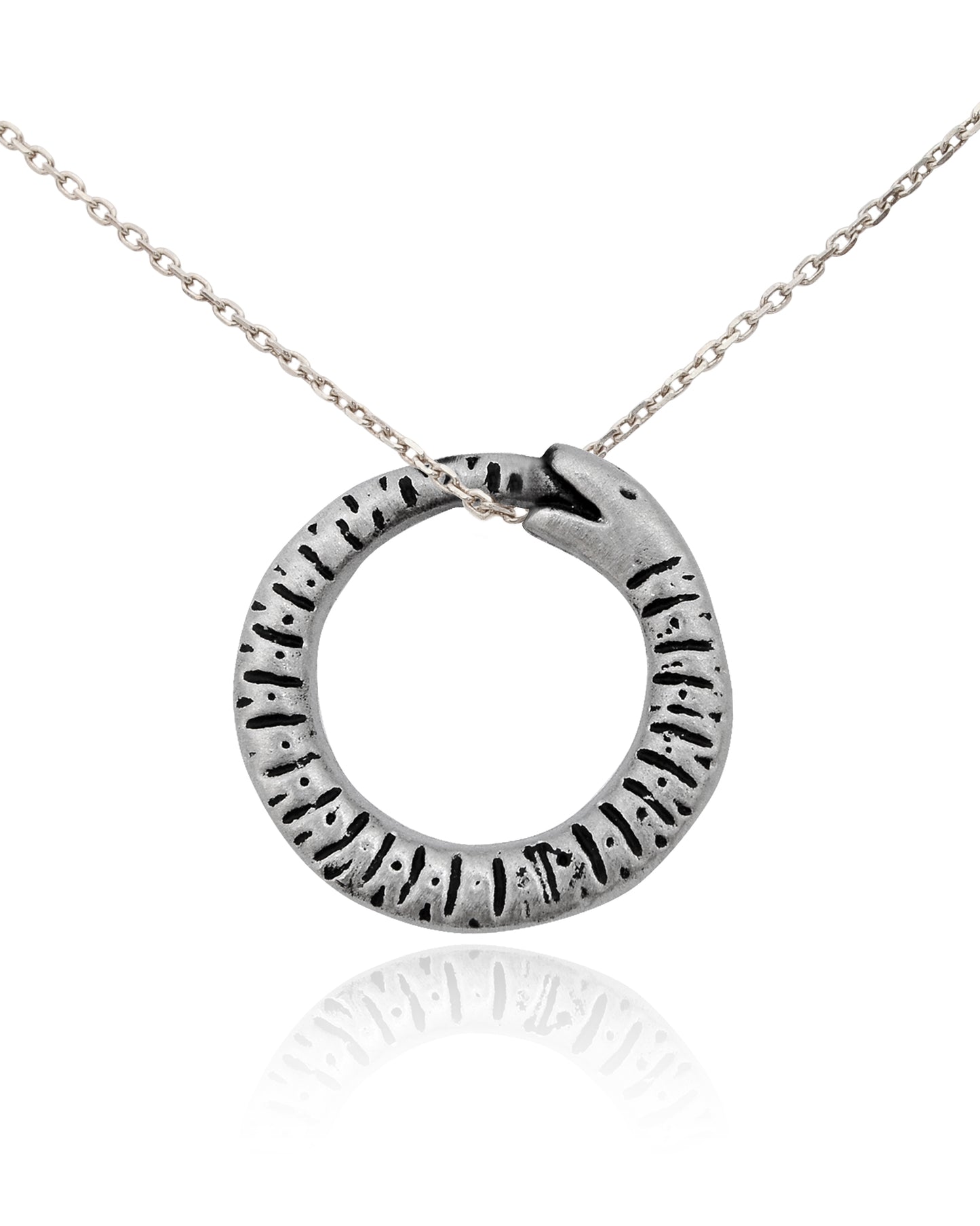 Ouroboros Serpent Snake Silver Pewter Gold Brass Charm Necklace Pendant Jewelry