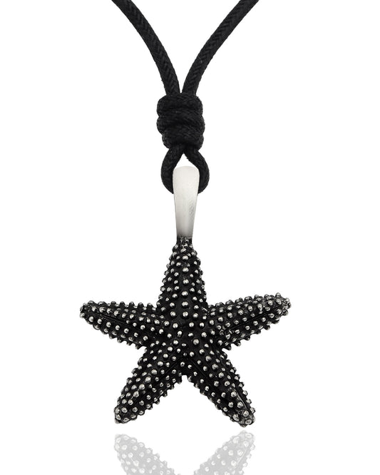 Starfish Silver Pewter Charm Necklace Pendant Jewelry