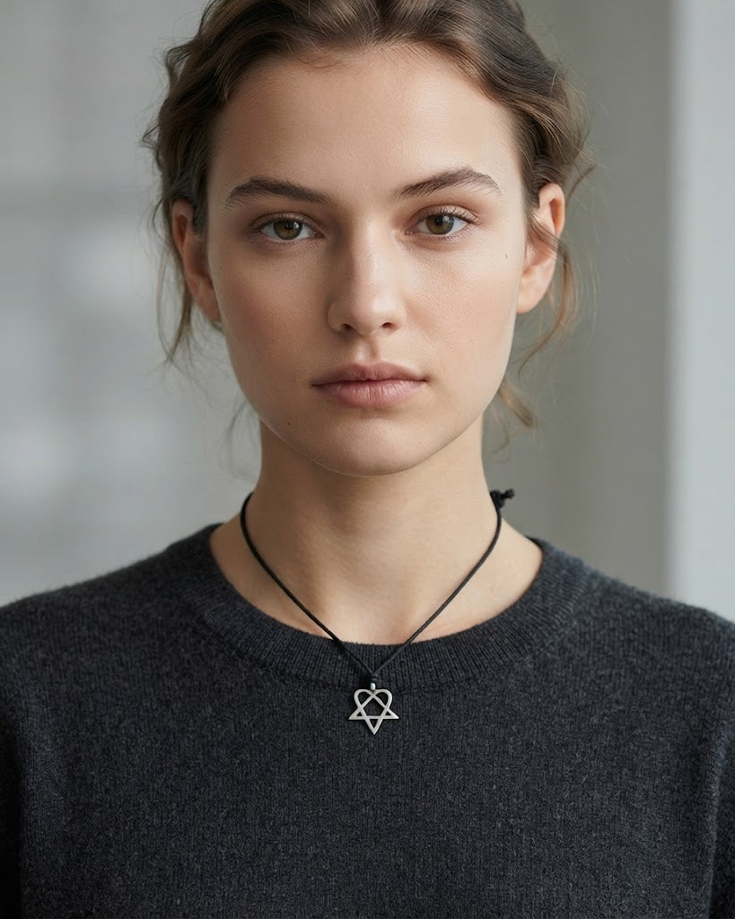 HIM Heartagram Silver Pewter Gold Brass Necklace Pendant Jewelry