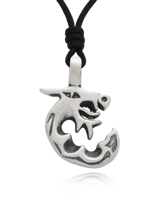 Baby Dragon Silver Pewter Charm Necklace Pendant Jewelry