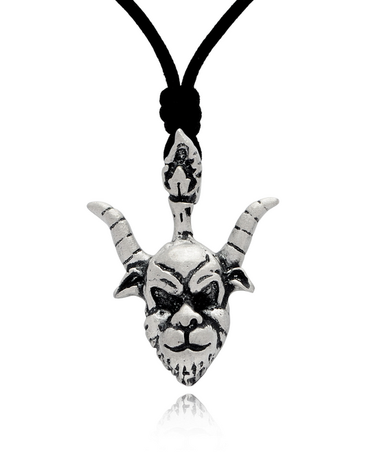 Pagan Ram Head Silver Pewter Charm Necklace Pendant Jewelry