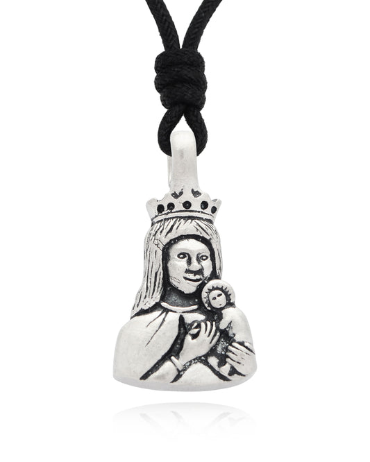 Virgin Mary Jesus Christian Silver Pewter Charm Necklace Pendant Jewelry