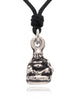 Happy Smile Buddha 92.5 Sterling Silver Brass Charm Necklace Pendant Jewelry