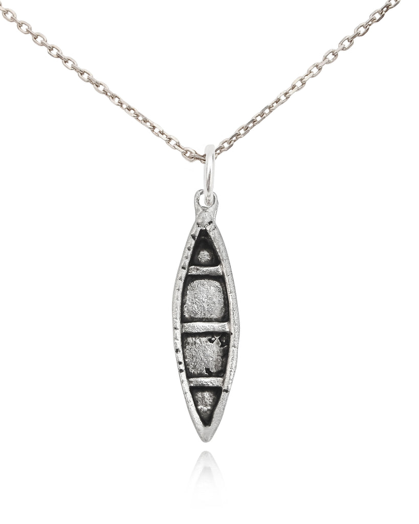 Boat Kayak Canoe Silver Pewter Gold Brass Charm Necklace Pendant Jewelry
