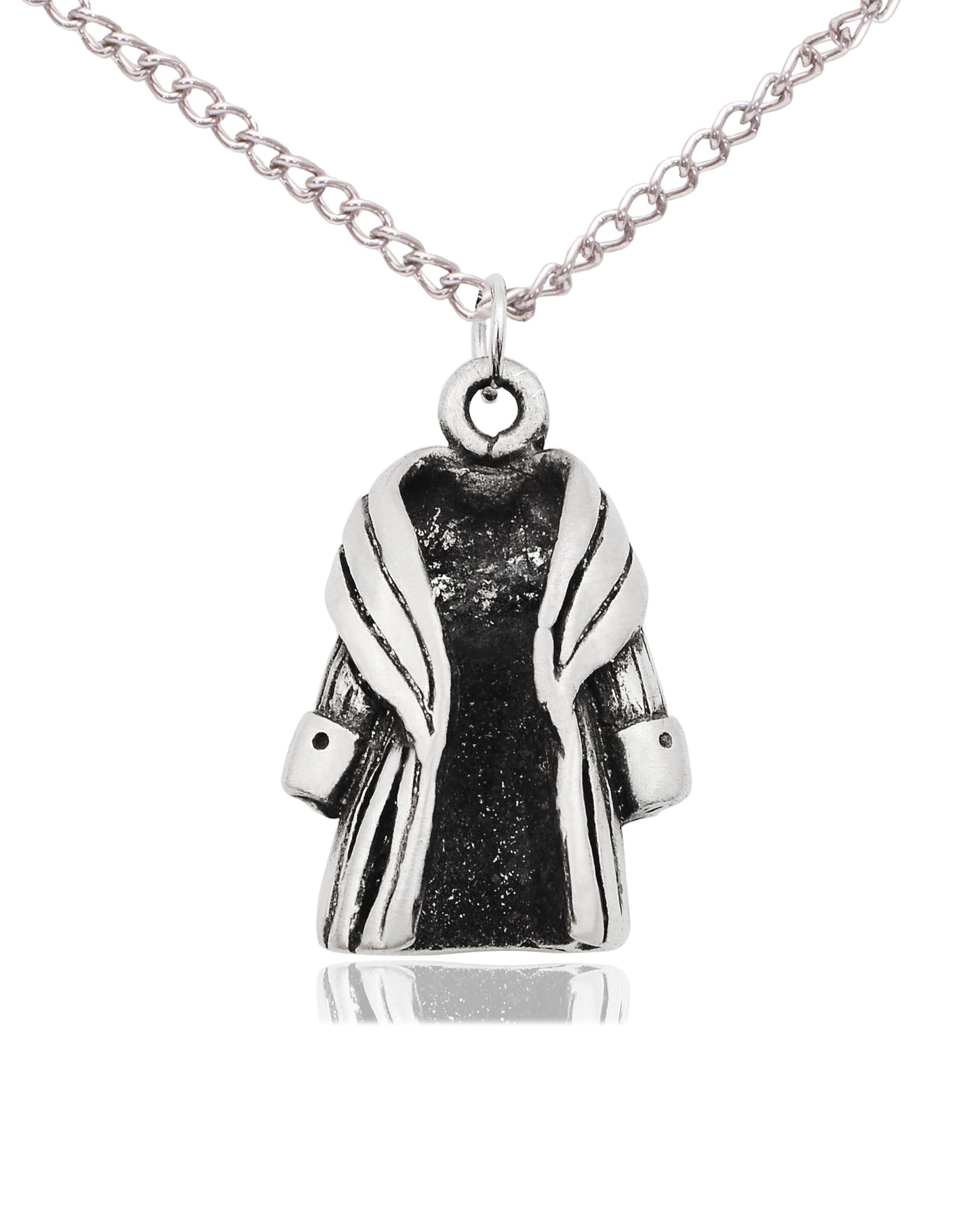 Winter & Fur Coat Silver Pewter Gold Brass Charm Necklace Pendant Jewelry