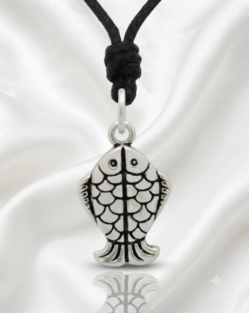 Fish Couple 92.5 Sterling Silver Gold Brass Charm Necklace Pendant Jewelry