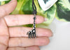 Adorable Black & White Giraffe Pewter Charm Necklace Pendant Jewelry