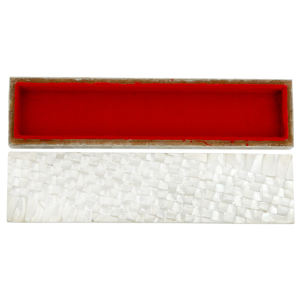 Natural Mother of Pearl Jewelry Medium Box Bracelet Necklace Case