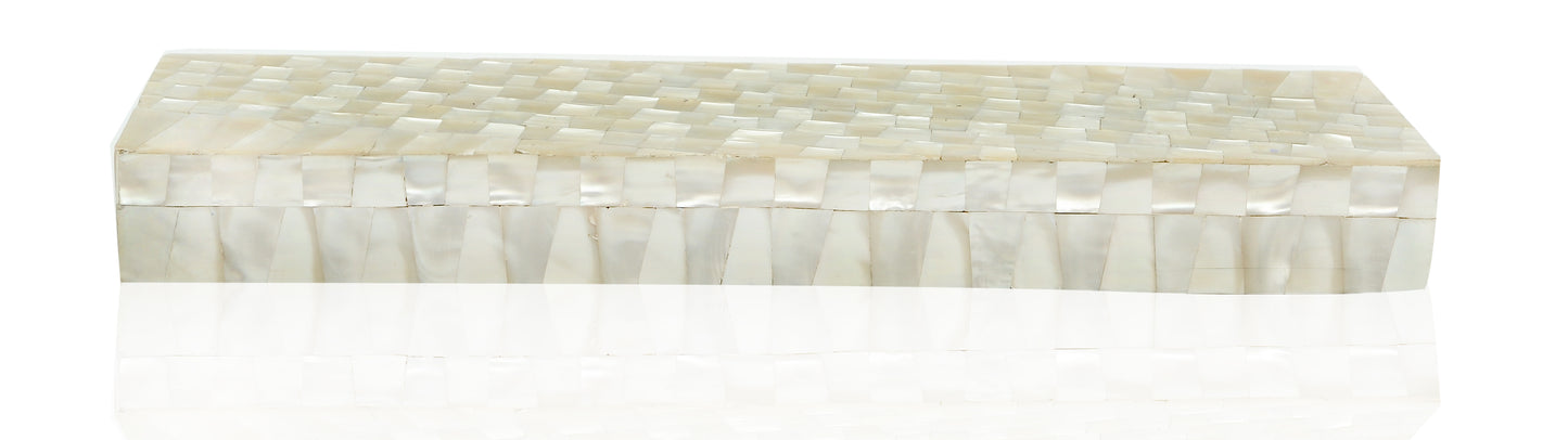 Natural Mother of Pearl Jewelry Medium Box Bracelet Necklace Case