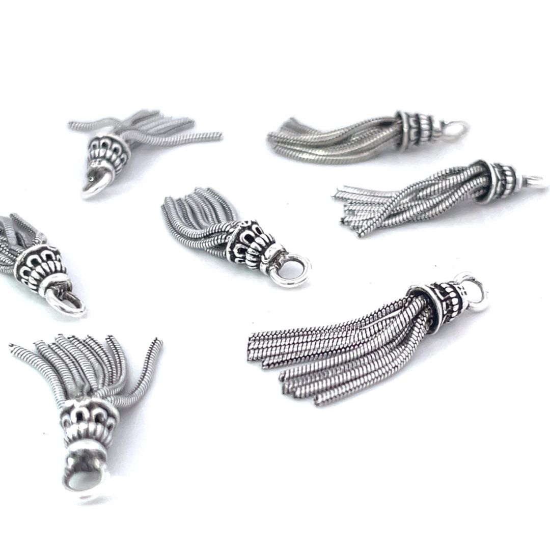 925 Sterling Silver Chain Tassel Charm Pendant Necklace Bracelet Earrings New
