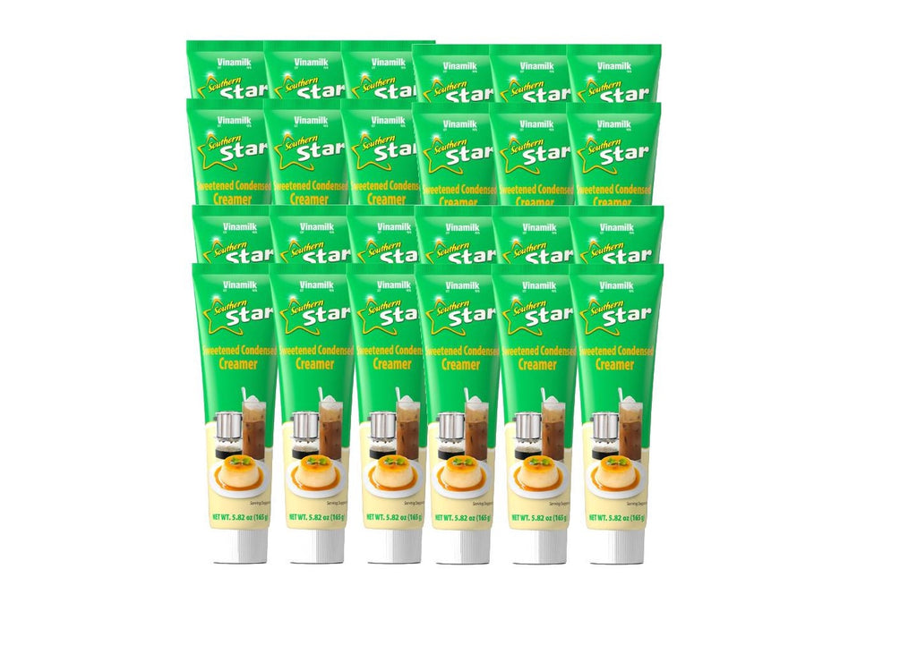 Vinamilk Sweetened Condensed Milk Creamer Tubes 5.82 Oz Each, Kantar Choice, Light Creamy Sweet - Portable Liquid Creamer for Vietnamese Drip Coffee, Smoothie, and Dessert