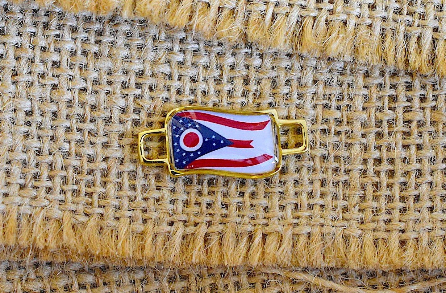 50 States In United State Flag Shoe Lace Keeper Union Worker Charm Work Boots