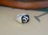 Unique Hindu Aum Om Ohm Word Sterling Silver Ring Jewelry Size 25