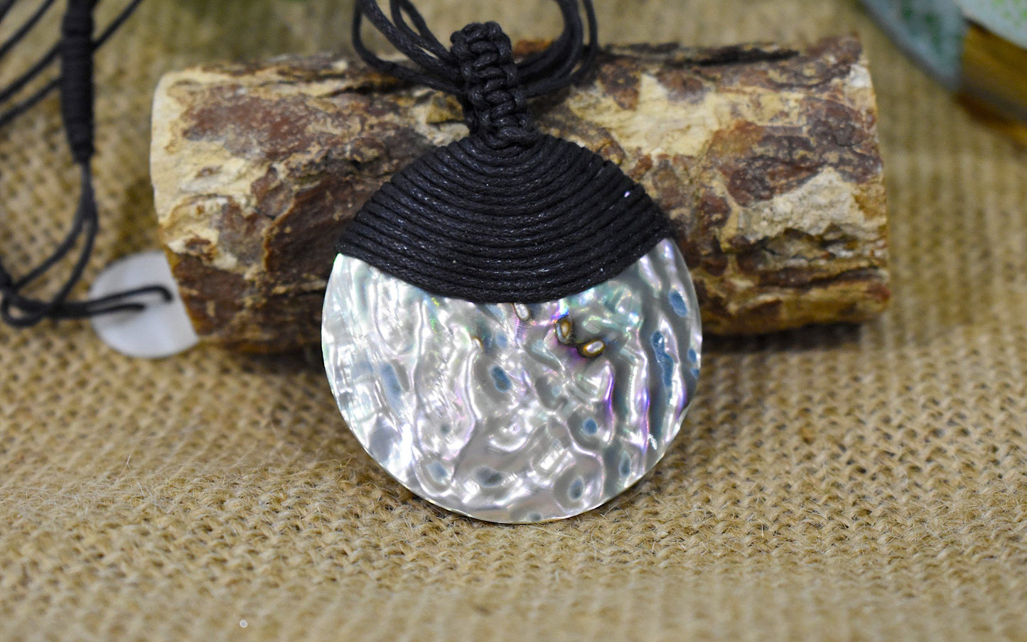 Natural Colorful Abalone Shell Pendant Charm Pendant Necklace Jewelry