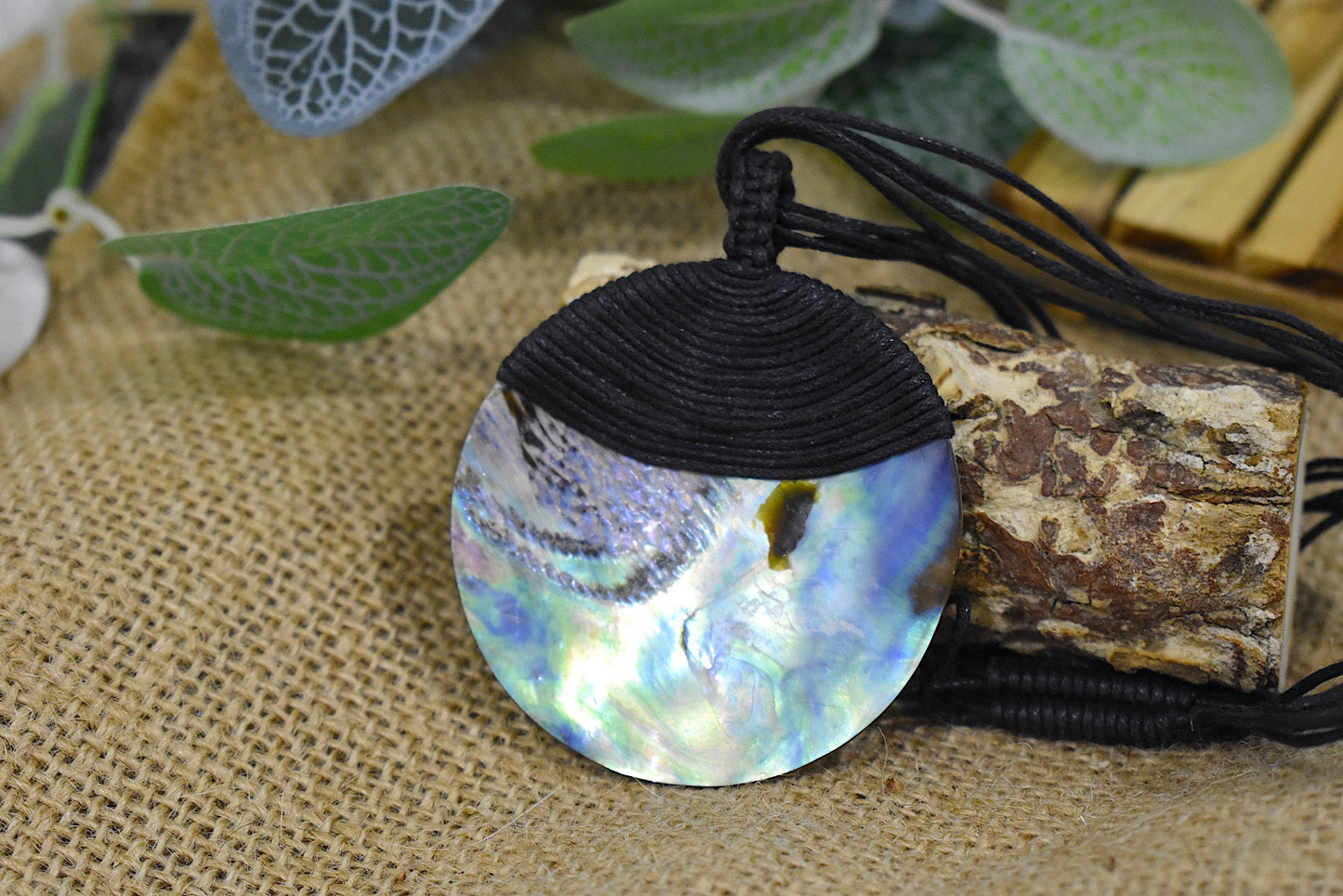 Natural Colorful Abalone Shell Pendant Charm Pendant Necklace Jewelry