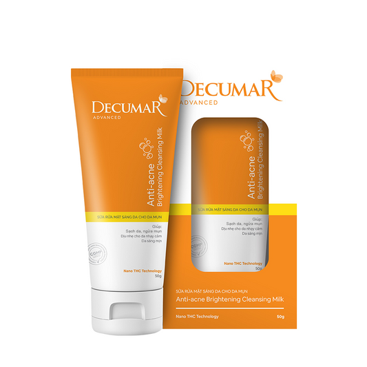 Decumar Anti-acne Brightening Cleansing Milk Advanced- Sua Rua Mat Ngua Mun Decumar - Skincare Vietnam CVI Pharma