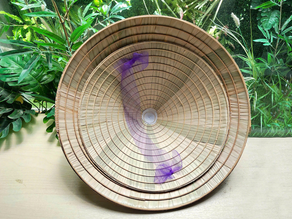 Genuine Hand-Painted Non La Leaf Vietnamese Conical Hat Asian Farming Traditional