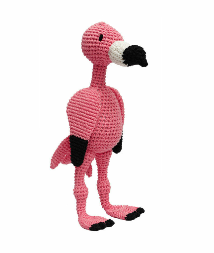 Pink Flamingo Handmade Amigurumi Stuffed Toy Knit Crochet Doll VAC