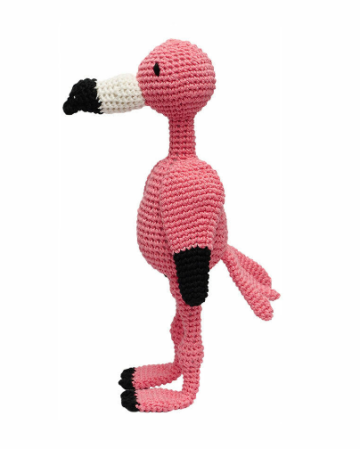 Pink Flamingo Handmade Amigurumi Stuffed Toy Knit Crochet Doll VAC