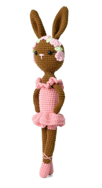 Ballerina Bunny Charlotte Handmade Amigurumi Stuffed Toy Knit Crochet Doll VAC