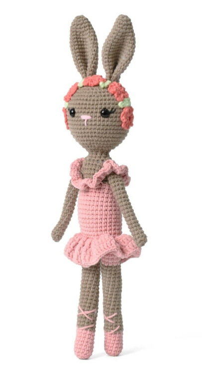 Ballerina Bunny Charlotte Handmade Amigurumi Stuffed Toy Knit Crochet Doll VAC