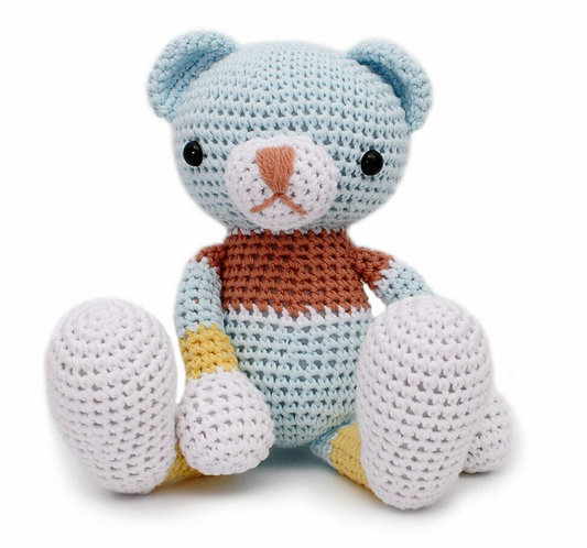 Adorable Amikomo Bear Handmade Amigurumi Stuffed Toy Knit Crochet Doll VAC