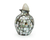 Vintage Spices Essential Oil Ceramic Mother of Pearl Round Bottles Cruet
