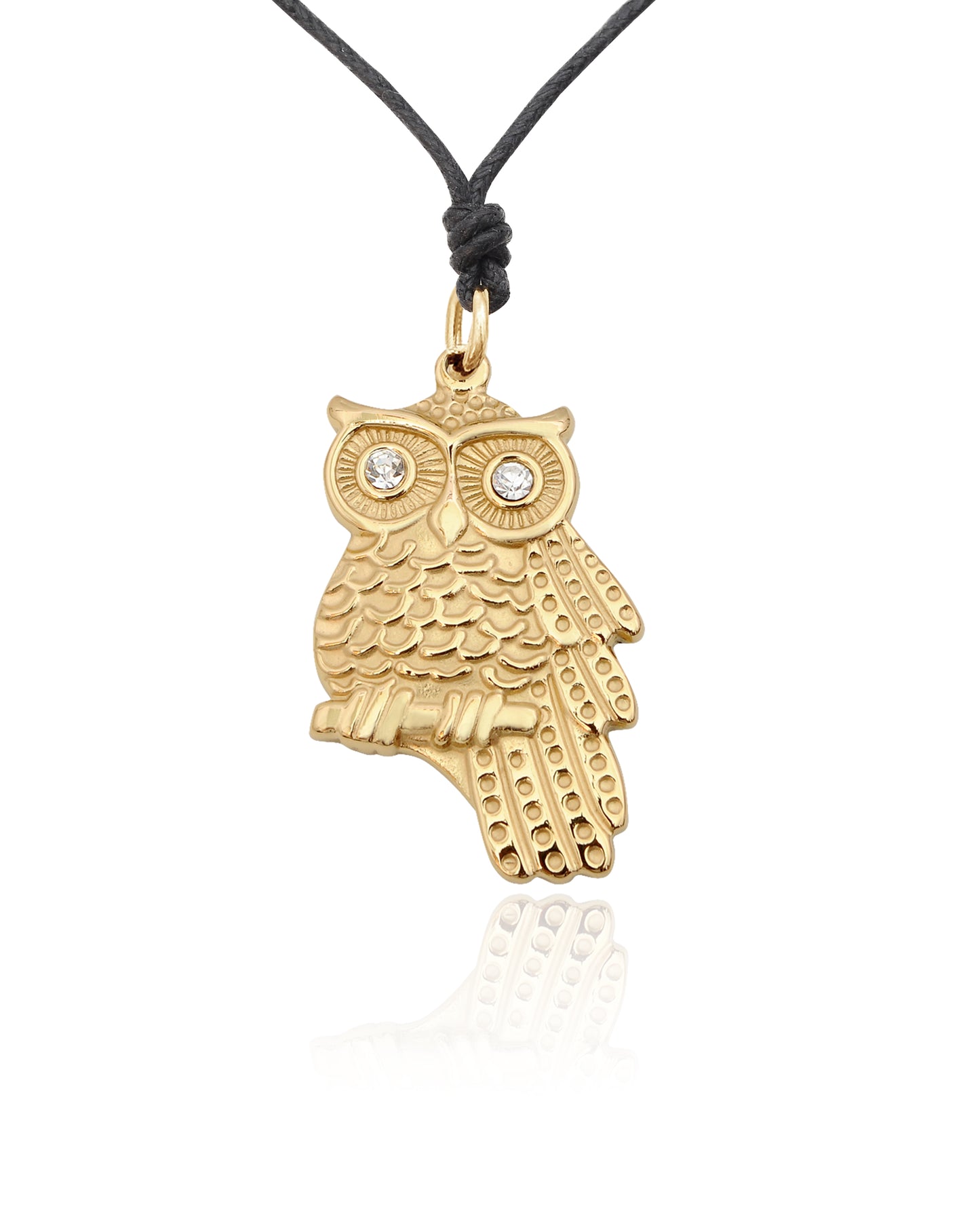 Lovely Owl Bird Stainless Steel Brass Necklace Pendant Jewelry