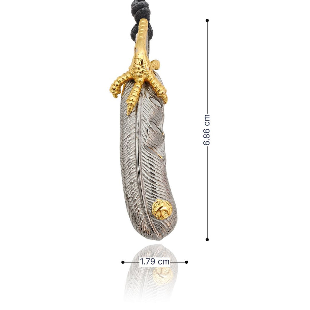 Eagle Claw Feather Necklace for Men and Women Hip Hop Punk Personality Stainless Steel Pendant Necklace Necklace Pendant Jewelry