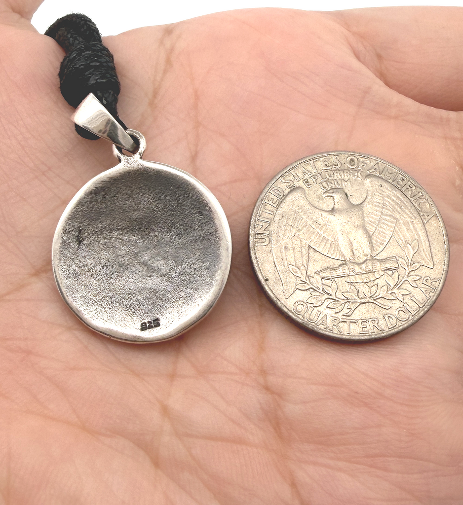 Eye of Ra - Ancient Egypt Handmade Silver Brass Pewter Necklace Pendant Jewelry