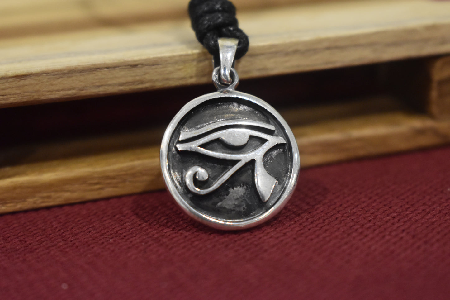 Eye of Ra - Ancient Egypt Handmade Silver Brass Pewter Necklace Pendant Jewelry