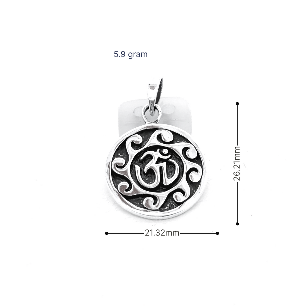 Unique Hindu Symbol Sterling Silver Pewter Brass Charm Necklace Pendant Jewelry