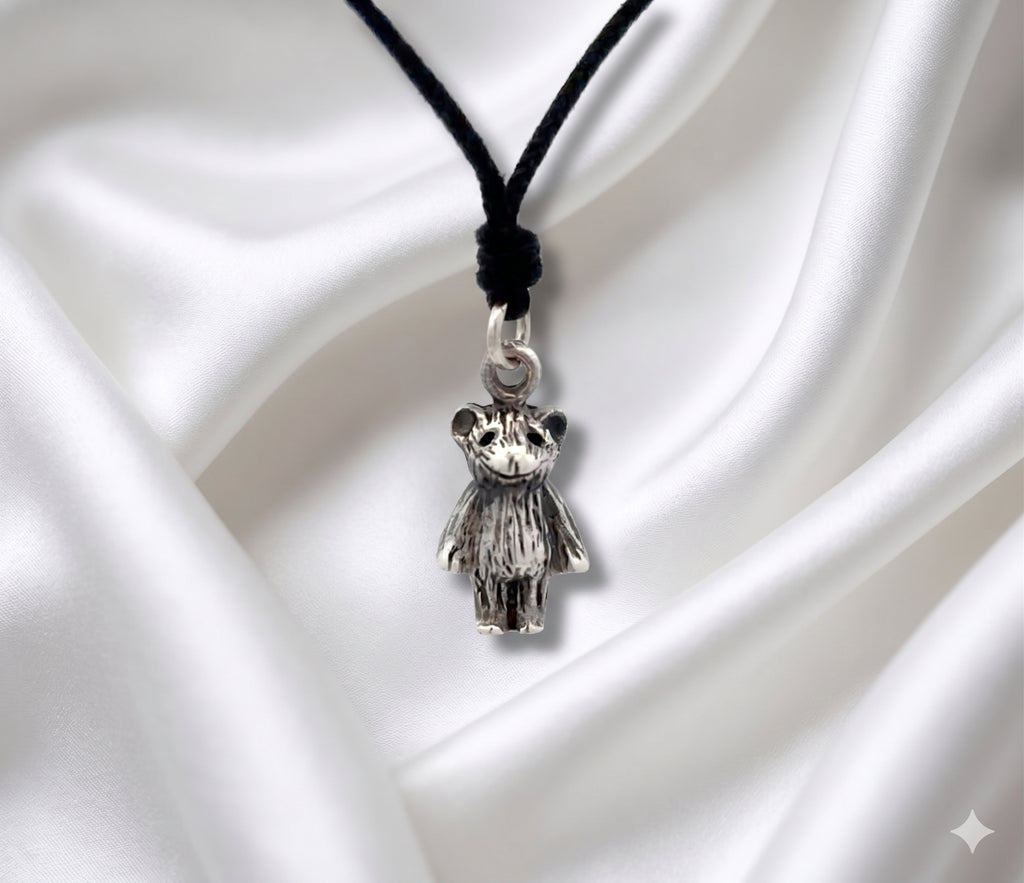 Teddy Bear Doll Charm 92.5 Sterling Silver Pewter Brass Necklace Pendant Jewelry